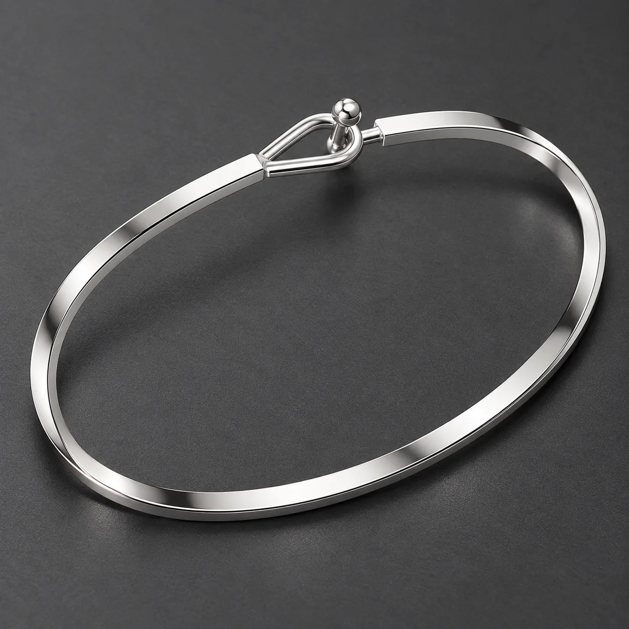 Silver Arc Bangle